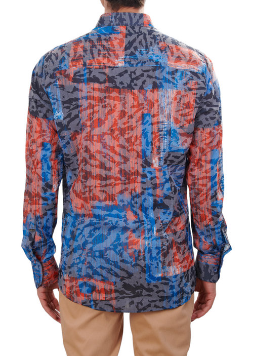 Blue Amalfi Abstract Print Shirt