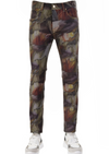 Gray Colored Abstract Printed Jeans