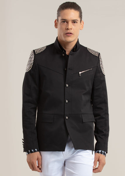 ジャケット・アウター WASHERLINEN BAL COLLAR COAT(BLACK WATCH) VSSSJ Men's British Style Velvet Jacket Regular Fit Solid