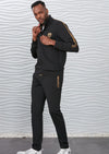 Black Gold Embroidery 2-pcs Tracksuit
