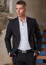 Black Stripe Stretchy Tech Blazer