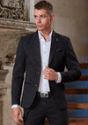 Black Stripe Stretchy Tech Blazer