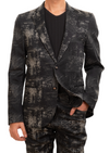 Black Faded Numbers 2-Pieces Suit