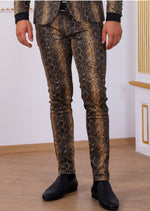 Black Brown Leopard Print Pants