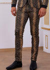 Black Brown Leopard Print Pants