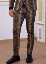 Black Brown Leopard Print Pants