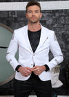 White All-over Studded Blazer