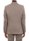 Beige Zigzag Weaved Knit Blazer