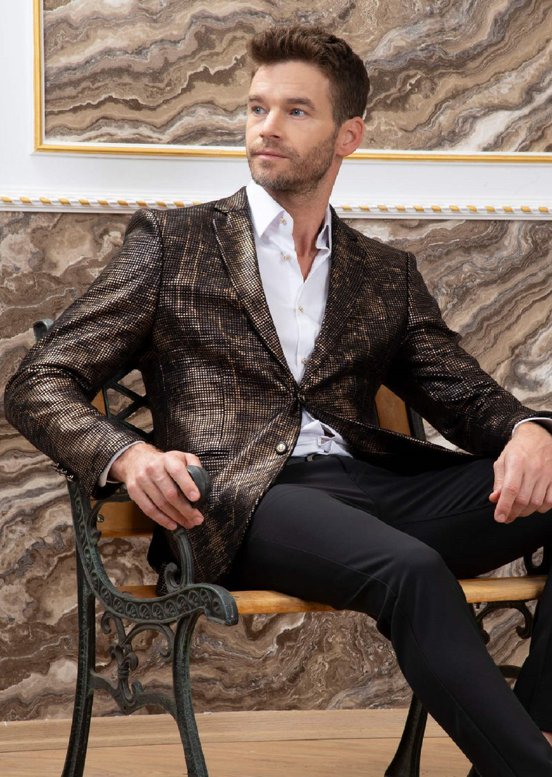 Black Gold Faded Foiled Blazer