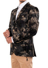 Black Gold Paisley Velvet Blazer