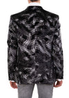 Black Silver Swirl Velvet Blazer