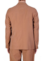 Brown Double Pocket Cupro Suit