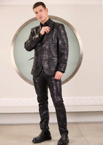 Black Faded Snake 2-Pcs Suit