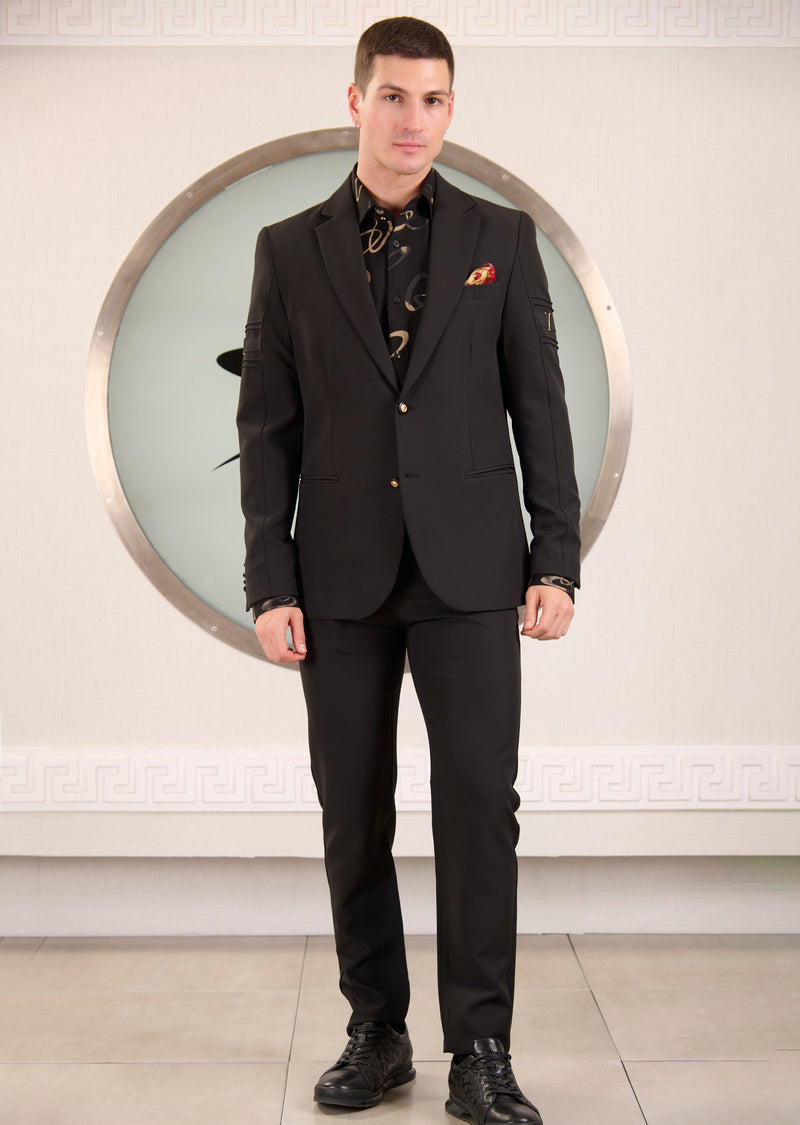 Black Gold V-Buckle 2-Pcs Suit Black Gold V-Buckle 2-Pcs Suit