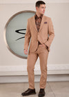 Beige V-Buckle 2-Pcs Suit