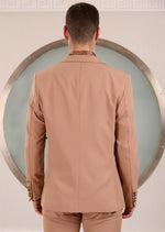 Beige V-Buckle 2-Pcs Suit