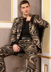 Black Gold Swirl 2-Pcs Suit