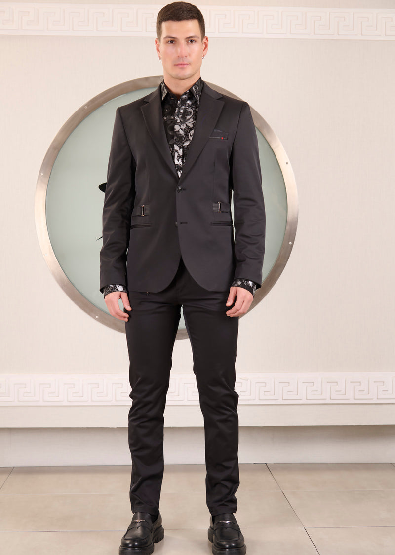 Black Eternity Buckle 2-Pcs Suit