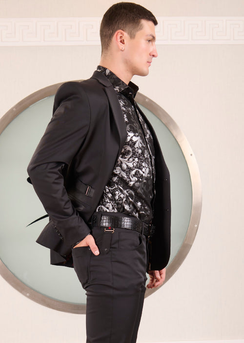 Black Eternity Buckle 2-Pcs Suit