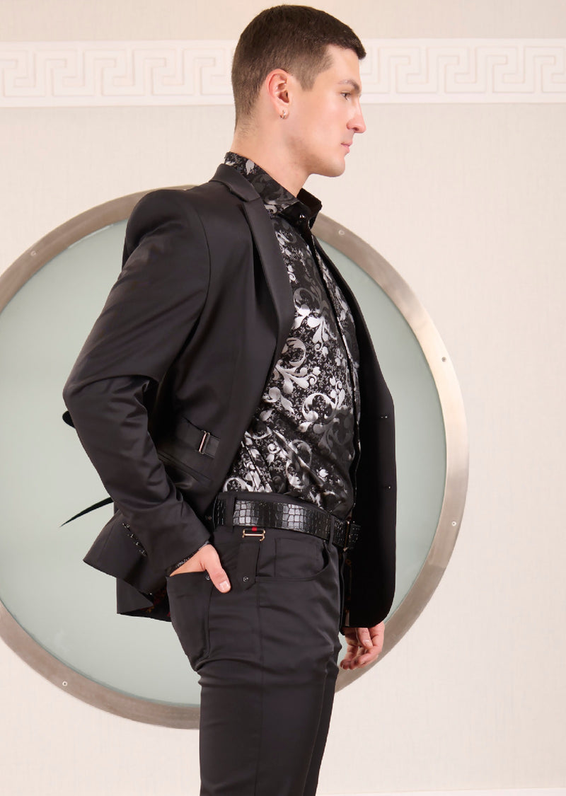 Black Eternity Buckle 2-Pcs Suit