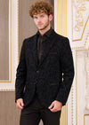 Black Flame Flocked Blazer