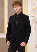 Black Flame Flocked Blazer