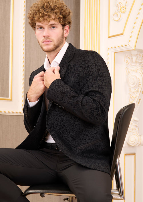 Black Sand Flocked Blazer
