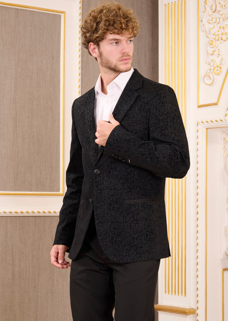 Black Sand Flocked Blazer