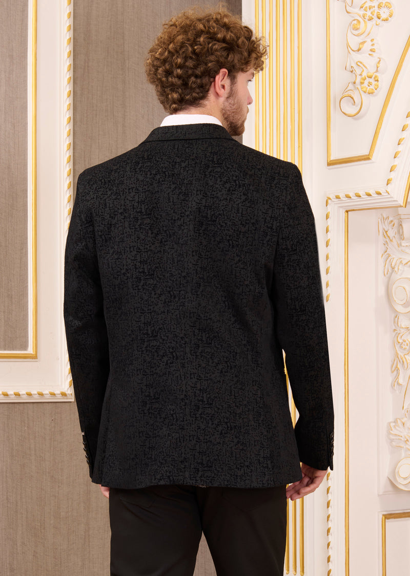 Black Sand Flocked Blazer
