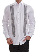 White Double Side Rhinestone Shirt