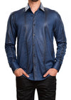 Blue Alligator Suede Shirt