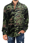 Green Abstract Velvet Shirt