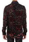 Red Baroque Vintage Velvet Shirt