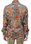 Beige Paisley Velvet Sheer Shirt