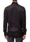 Black Multicolor Leopard Velvet Shirt