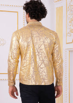 Gold Foiled "Mirror" Knit Shirt