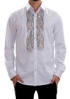 White Mirror Effect Rhinestone Shirt