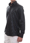 Black Tonal Stripe Dressy Shirt