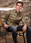 Brown Kaleidoscope Cotton Shirt