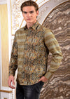 Brown Kaleidoscope Cotton Shirt