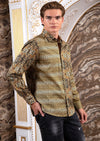 Brown Kaleidoscope Cotton Shirt