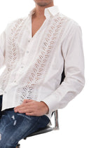 White Eyelet Cotton Lace Shirt