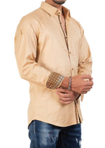 Beige Gold "V-Metal" Deluxe Shirt