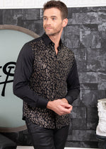 Black Gold Leopard Sequin Luxe Shirt