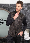 Black Gold Leopard Sequin Luxe Shirt