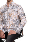 White Shattered Foil Knit Shirt