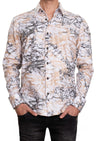 White Shattered Foil Knit Shirt