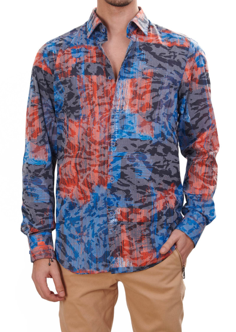 Blue Amalfi Abstract Print Shirt