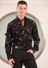 Black Gold Ring Knit Shirt
