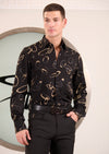 Black Gold Ring Knit Shirt